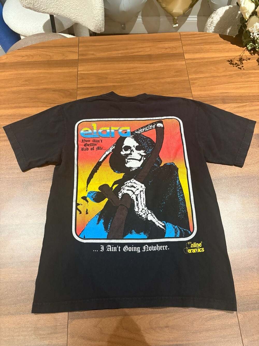 Elara Online Ceramics Reaper Graphic T-Shirt Black Size S